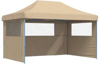 vidaXL Partytent 440 x 292 x 315 cm beige met blauwe frame