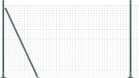 vidaXL Euro-hek met betonnen voetstuk 10 x 1,5 m PVC-Coated Staal Mesh