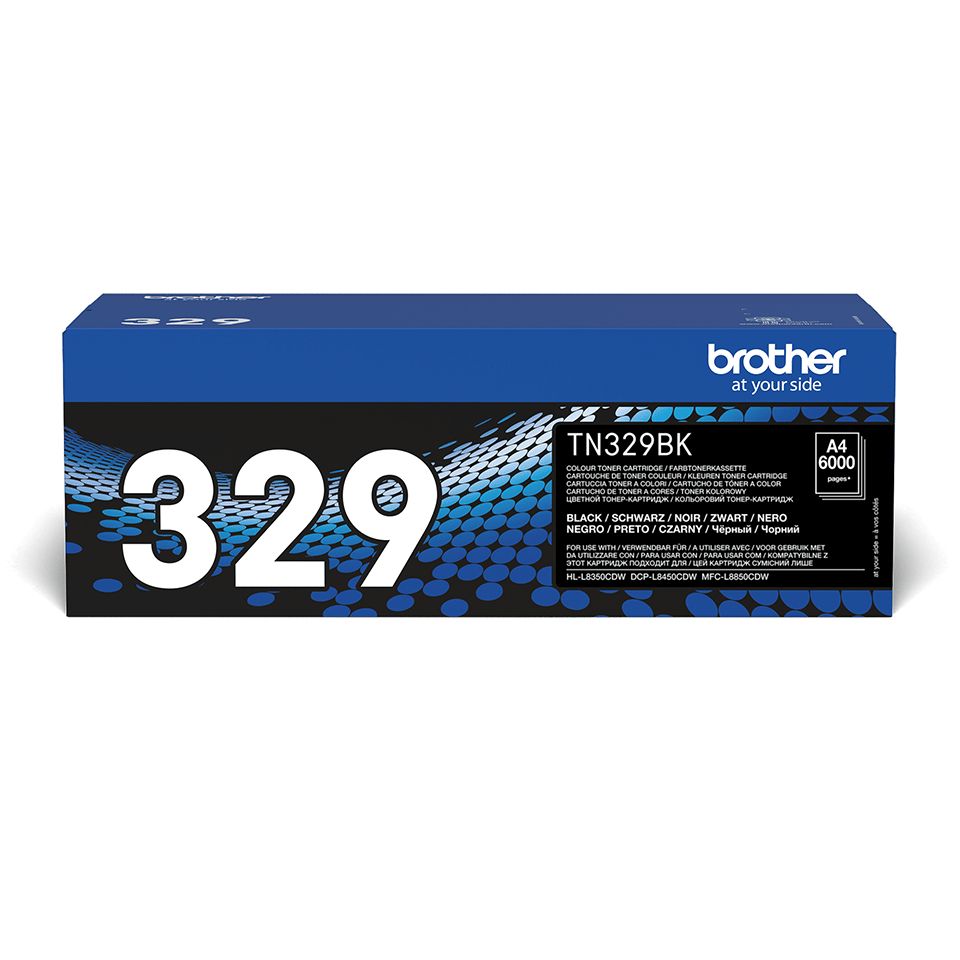Brother TN-329BK Black Toner Cartridge - 6,000 Pages - Original