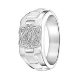 Lucardi Heren Gerecycled stalen ring surinaamse mattenklopper - Ring - Staal - Zilverkleurig - 20 / 63 mm