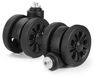 Roulettes de remplacement universelles pour valise, 55 mm, noir