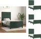 vidaXL Bedframe - zonder matras - 90x190 cm - fluweel - donkergroen