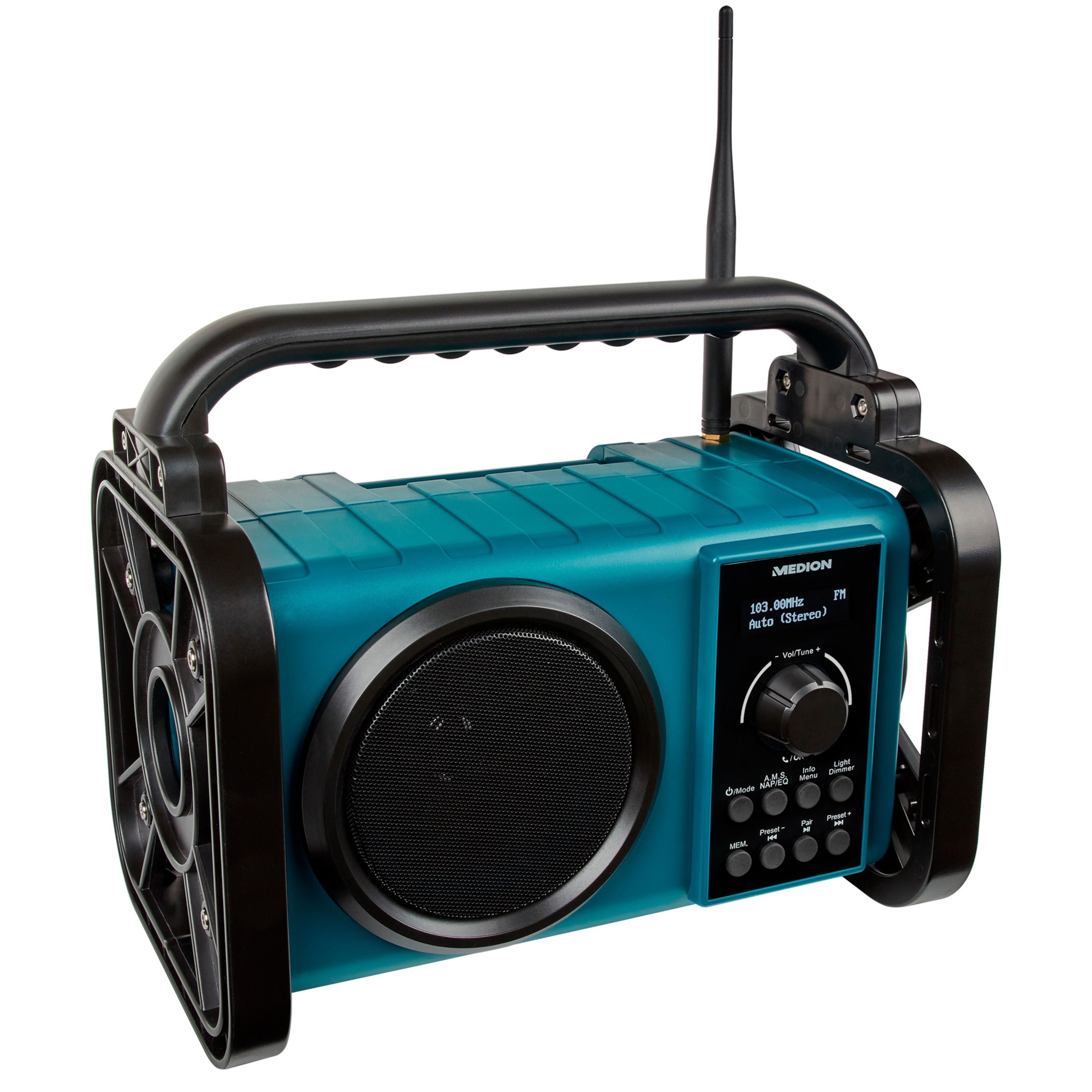 MEDION E66877 Bouwradio - DAB+ - FM - Bluetooth 5.0 - IP44 - 5W RMS