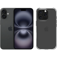 Apple iPhone 16 128GB Zwart + BlueBuilt Back Cover