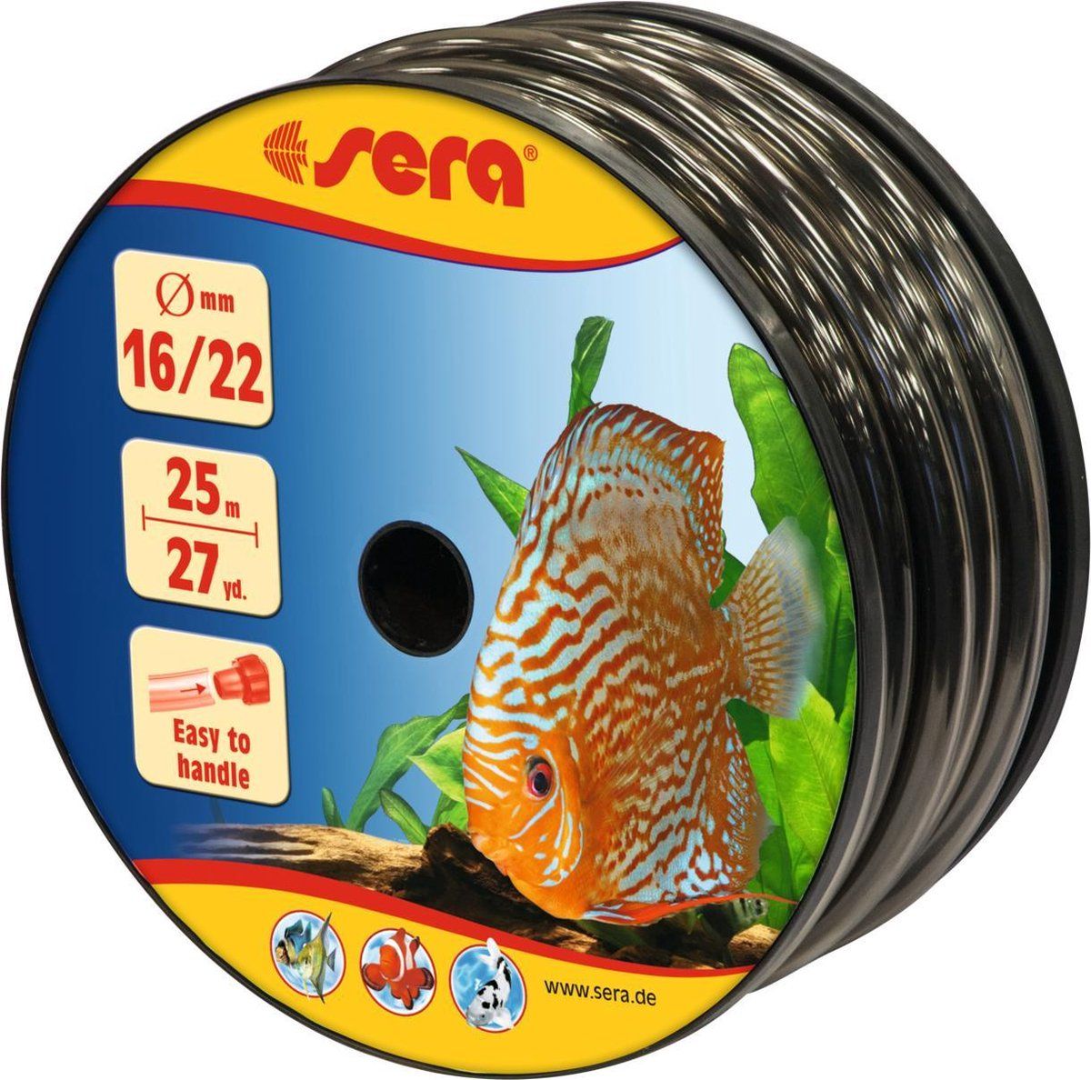 Sera aquarium slang 16/22mm Grijs transparant