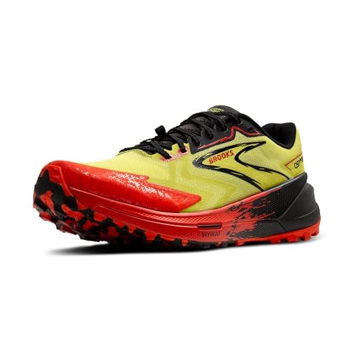 Brooks Catamount 3 Heren Sneakers - Acid Lime Cherry Tomato Black - Maat 42