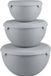 Practic - Set de 3 bols de cuisine - Bol - set de bols - plastique - 1,5l, 3l et 6l - Gris