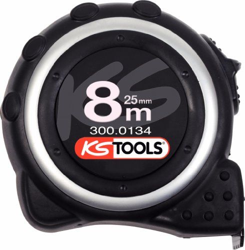 KSTools 300.0134 Bandmaat met vastzetter, zwart-grijs, 8 m