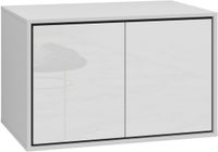 Badplaats Meuble de salle de bain Capri 78 x 48 x 51 cm – Blanc laqué – Meuble suspendu avec 2 tiroirs