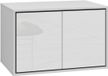 Badplaats Meuble de salle de bain Capri 78 x 48 x 51 cm – Blanc laqué – Meuble suspendu avec 2 tiroirs