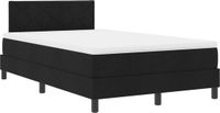 vidaXL Boxspringbed met hoofdeinde Zwart 120 x 190 cm Stof