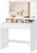 Cosmetica Kaptafel met LED - Make-up Meubel - Verstelbare Helderheid - 80 x 40 cm - Wit
