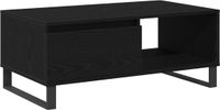 vidaXL Salontafel Zwart Eiken Bewerkt Hout 90 x 50 x 36,5 cm