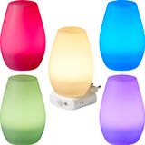 Northpoint Lampe de prise LED, veilleuse, lampe de poche, blanc, RVB, détecteur de mouvement, charge par induction, éclairage de secours