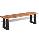 vidaXL Banc 145 cm bois d'acacia massif - marron