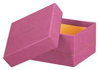 RHODIA 194558C - Set van 5 Nestbare Doosjes Fuchsia - Oranje Zadelstiksel - Buitenkant in Imitatieleer - Home Office Rhodiarama Collectie - Bureauorganisatie en Stijlvolle Opberging