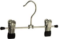 De Kledinghanger Gigant - Knijperhanger - Enfants - 30 Stuks - Metaal - Verchroomd - Zwart - 20 cm