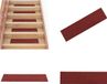 vidaXL Trapmatten Zelfklevend 15 stuks, 76 x 20 cm, bordeauxrood, rechthoekig