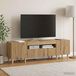 Maison Exclusive - Meuble TV LED ARNHEM, 153 x 35 x 43 cm, aspect noyer