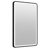 Talos Badkamerspiegel met verlichting, 45 x 75 cm, led neutraal wit, zwart ABS-frame, spatwaterdicht IP24