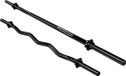 Gorilla Sports Lange halterstang - EZ-Curl Barbell - Zwart
