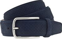 Vanzetti Leren Riem Leather Belt W90 Navy Donkerblauw