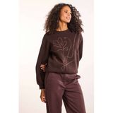 DIDI Dames Sweater Heart Chocolate brown maat 42