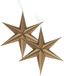 Gerimport Étoile de Noël - 2x pièces - marron - 30 cm - papier - lanterne
