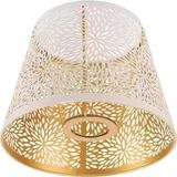 OEM HORCONDORM S.R.L. Kleine moderne vloerlamp E27/E26 - wit ijzeren bloemmotief kap - afmeting 13×19×15 cm - geschikt voor woonkamer