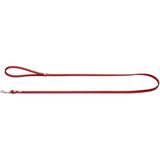 HUNTER Nappaleder PETIT leiband voor kleine honden, leer, nappaleer, zacht, polsband, breedte 0,8 cm, lengte 140 cm, rood