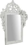 Biscottini Hangende spiegel L50xPR8xH65 cm verouderd witte afwerking