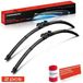 StarTech Ruitenwissers voor - Set van 2 ruitenwisserbladen - Platte ruitenwissers, 650 mm lang, rubberen strip, bevestiging met drukknop, geschikt voor Opel Astra J, Peugeot 508, Chevrolet Volt, Seat