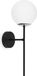 SIENA Lampe murale, noir, chrome, 1 lampe blanche, douille E14