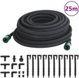 vidaXL Druppelslang 0,6'' 25 m rubber zwart