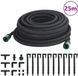 vidaXL Druppelslang 0,6'' 25 m rubber zwart