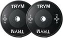 Gorilla Sports TRYM Bumperplate set - 30 kg - 2 x 15 kg - Zwart - 50 mm