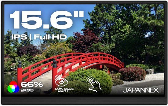 JAPANNEXT Draagbare Touchscreen Monitor 15.6" IPS Full HD (1920x1080)