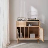 sweeek - Dressoir pour disques vinyles, bohème, l 83 x p 39 x h 77cm