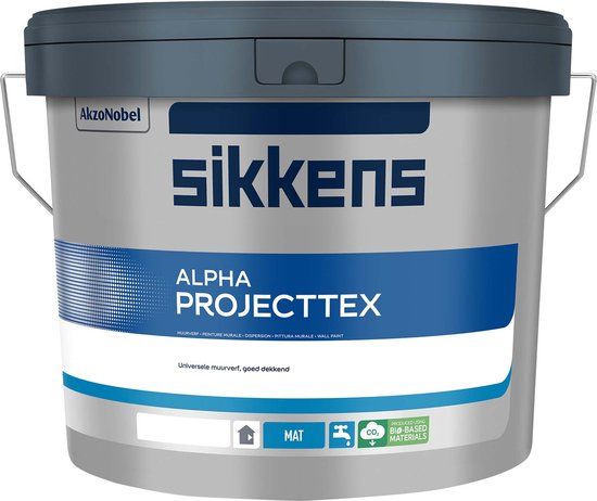 Sikkens Alpha Projecttex 5L 9010 ral Mat