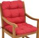 Beautissu Flair NL Coussin de jardin bas dossier rouge 100x50 cm