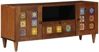 vidaXL TV-kast Walnotenhout 105 x 33 x 46 cm Massief Mango Hout