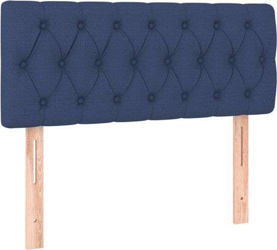 vidaXL Hoofdbord Stof Blauw 90x7x78/88 cm