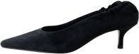 Next - Dames - Forever Comfort® pumps met halfhoge hak en ruches achter - Zwart