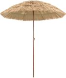 vidaXL Strandparasol 160 x 160 x 196 cm polyester en staal naturel