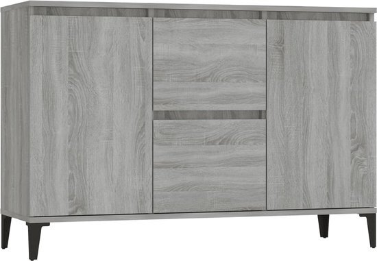 vidaXL dressoir 104x35x70 cm bewerkt hout grijs sonoma eikenkleurig