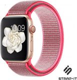 Strap-it Apple Watch nylon loop band - rose - Taille : 38mm & 40mm