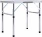 vidaXL Table de camping pliable 60x45 cm aluminium blanc