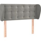 Tête De Lit Headboard Velours Gris 83x23x78/88 Cm