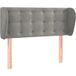 Tête De Lit Headboard Velours Gris 83x23x78/88 Cm