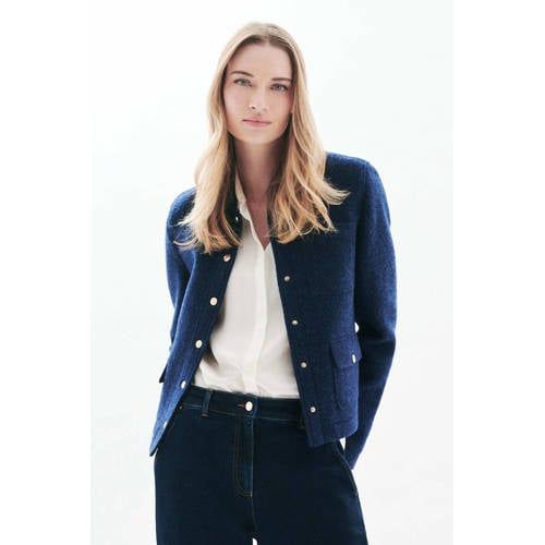 Caroll wollen jasje donkerblauw